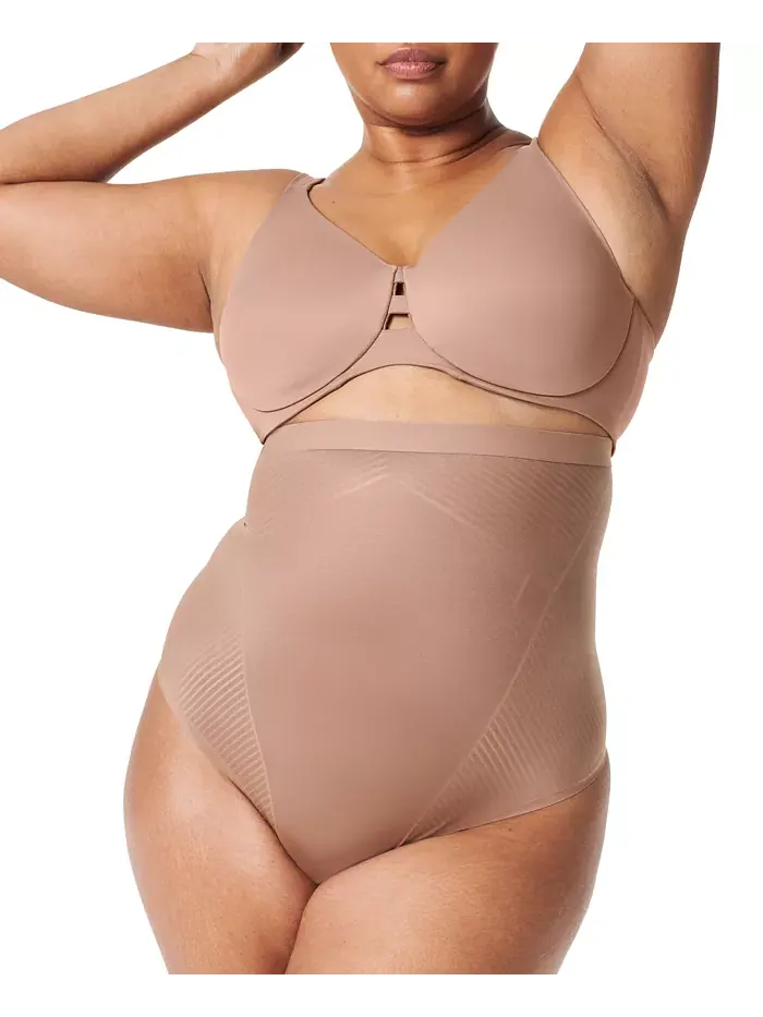 Женское утягивающее нижнее белье Thinstincts с высокой талией 10401R SPANX — изображение 1 из 3, кафе-лате