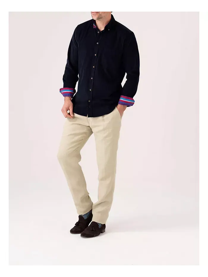 Мужская рубашка Regular Fit из вельвета Koy Clothing — изображение 2 из 8, черный