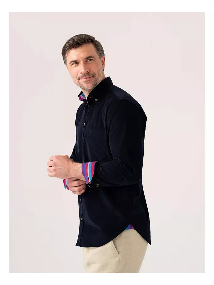 Мужская рубашка Regular Fit из вельвета Koy Clothing — изображение 5 из 8, черный