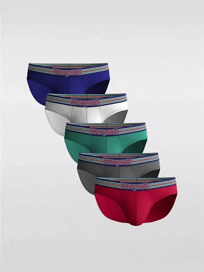 Мужские трусы VARSITY Package Brief 5-Pack Rounderbum — мульти