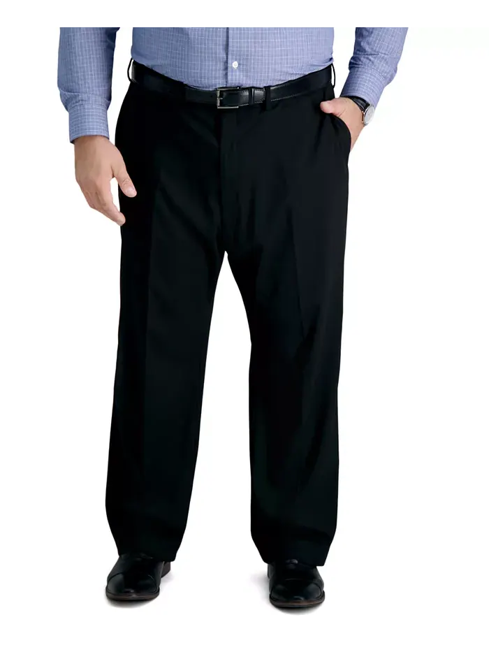 Мужские брюки JMH Big & Tall Classic Fit для костюмов-разделок Haggar — черный