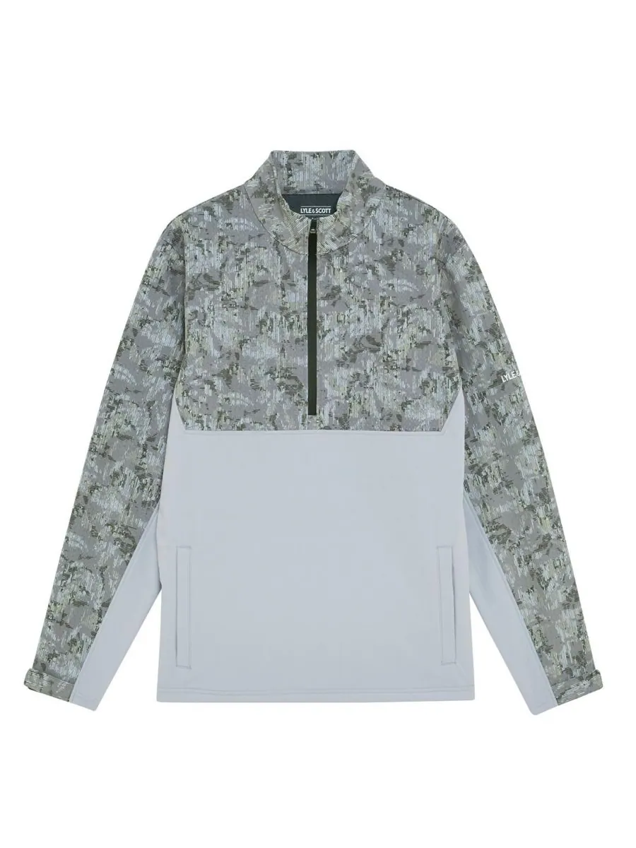 Мужская ветровка с принтом для игры в гольф, с половинной молнией Lyle & Scott — изображение 2 из 6, черный