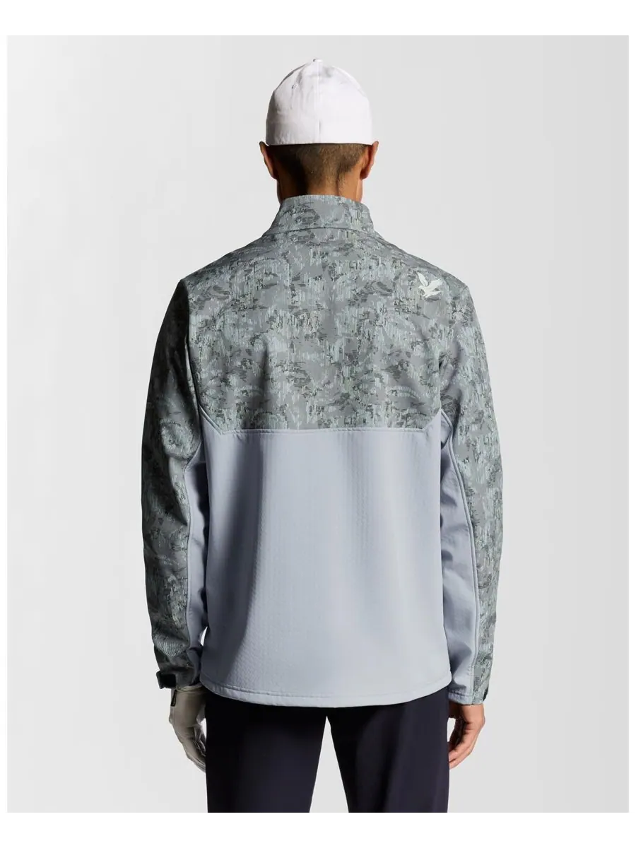 Мужская ветровка с принтом для игры в гольф, с половинной молнией Lyle & Scott — изображение 4 из 6, черный
