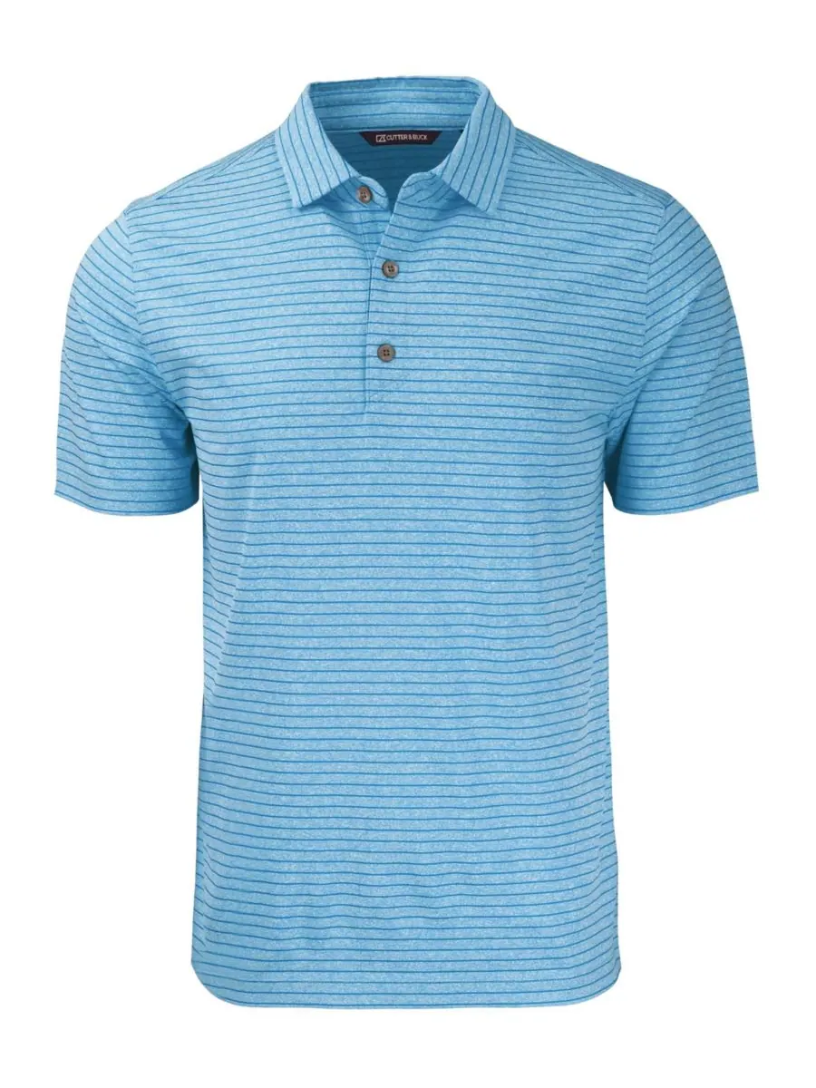 Мужская поло-рубашка Forge Eco Heather Stripe Stretch Recycled Shirt Cutter & Buck, Digital heather — изображение 2 из 2