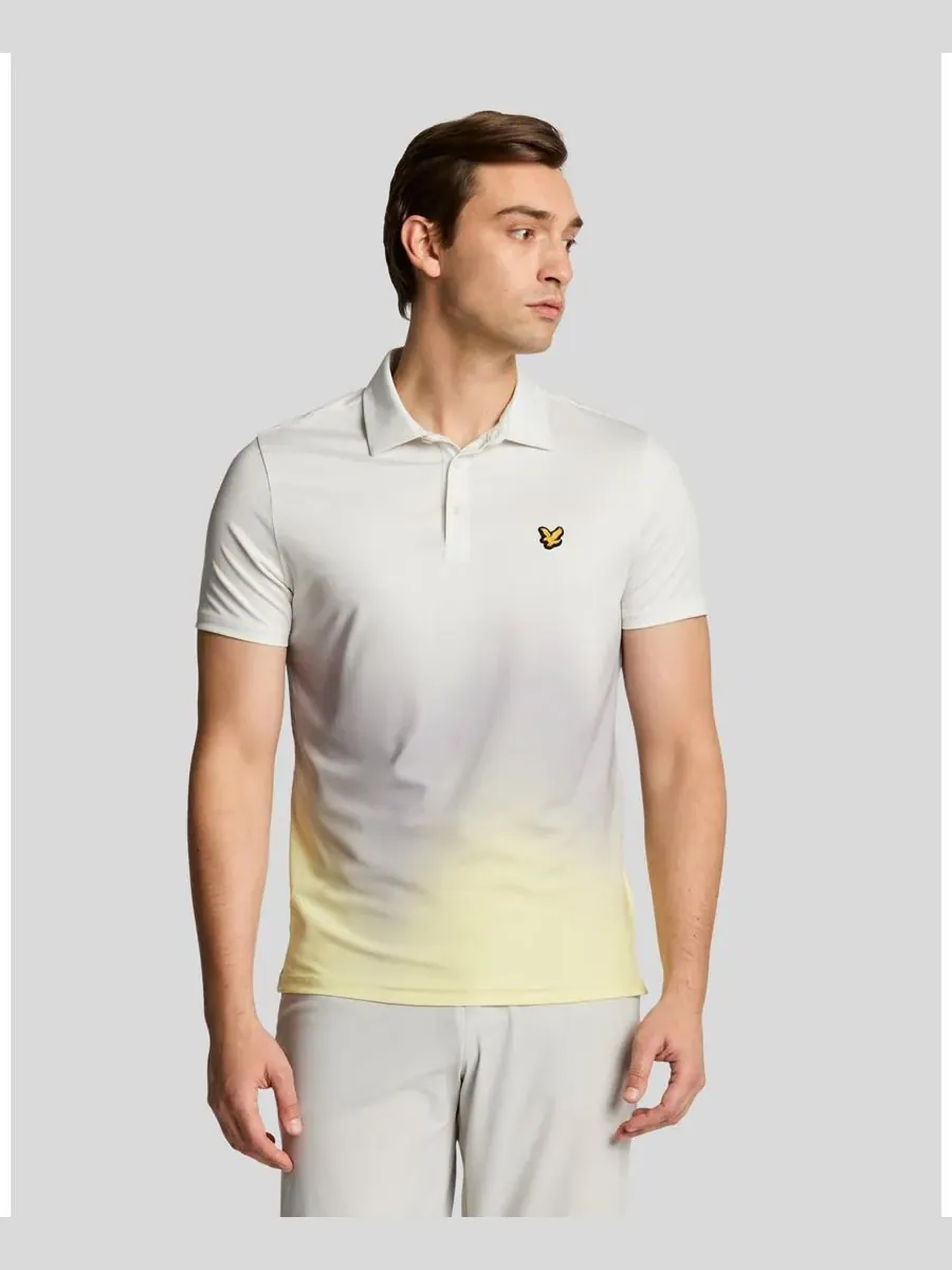 Мужская поло-рубашка с градиентом Lyle & Scott — белый