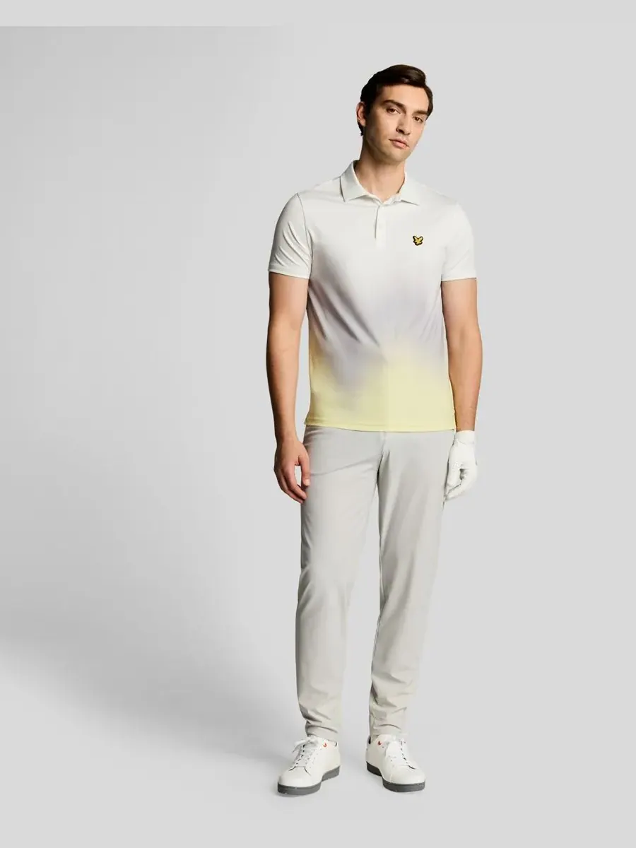 Мужская поло-рубашка с градиентом Lyle & Scott — изображение 2 из 8, белый