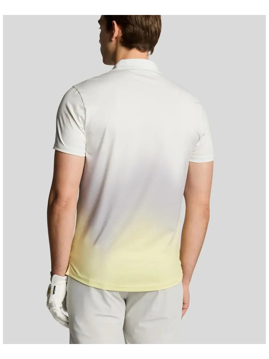 Мужская поло-рубашка с градиентом Lyle & Scott — изображение 4 из 8, белый