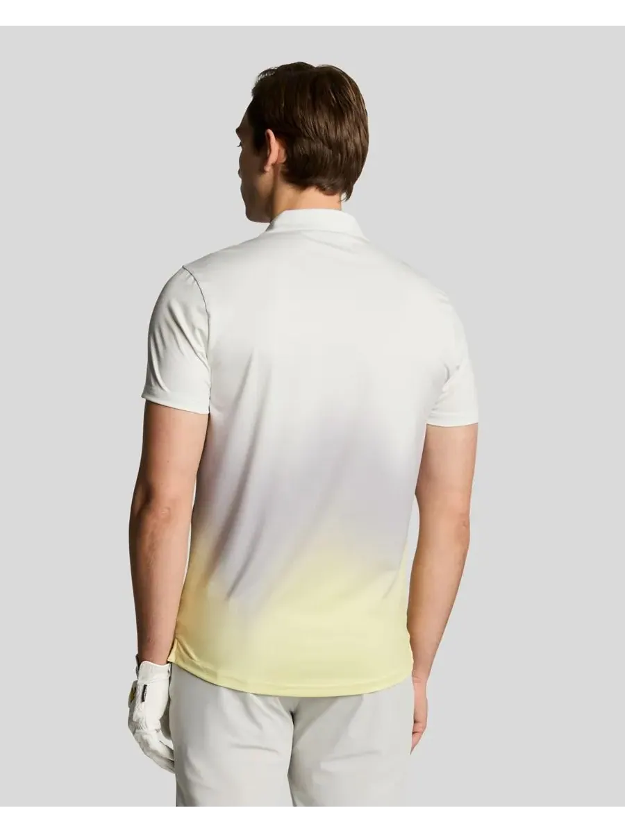 Мужская поло-рубашка с градиентом Lyle & Scott — изображение 6 из 8, белый