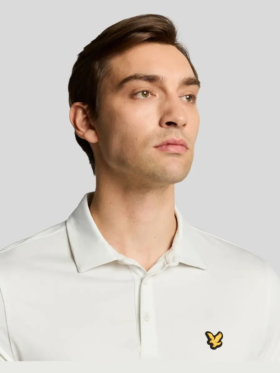 Мужская поло-рубашка с градиентом Lyle & Scott — изображение 7 из 8, белый