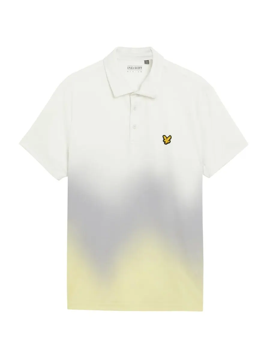 Мужская поло-рубашка с градиентом Lyle & Scott — изображение 8 из 8, белый