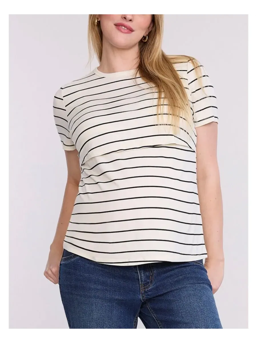Maternity Motherhood Tops Motherhood Maternity — изображение 1 из 5, белый черный