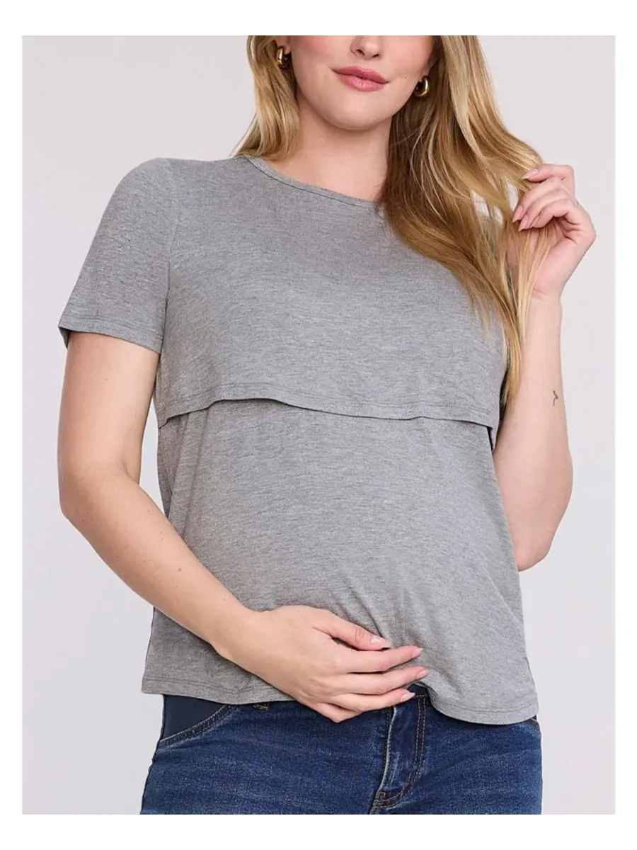 Maternity Motherhood Tops Motherhood Maternity — изображение 1 из 5, серый