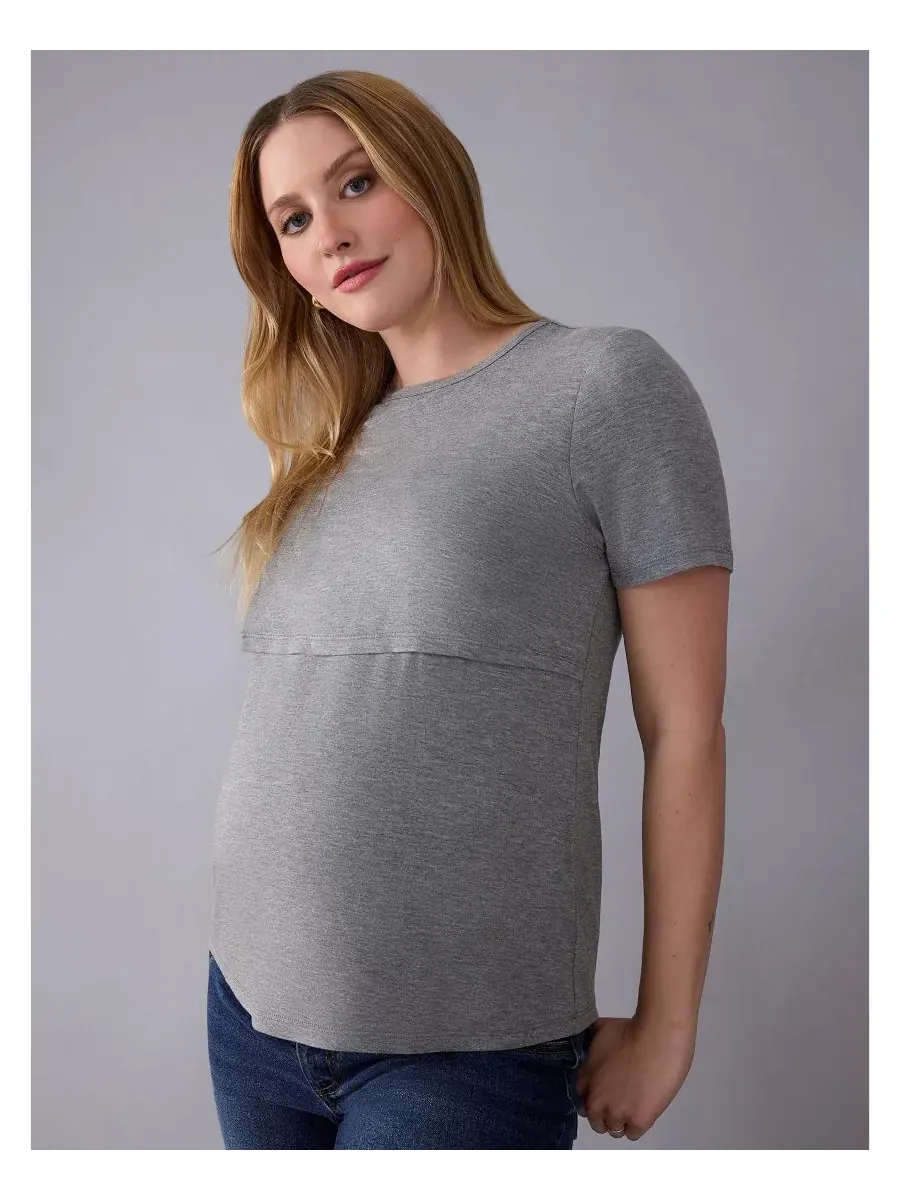 Maternity Motherhood Tops Motherhood Maternity — изображение 3 из 5, серый