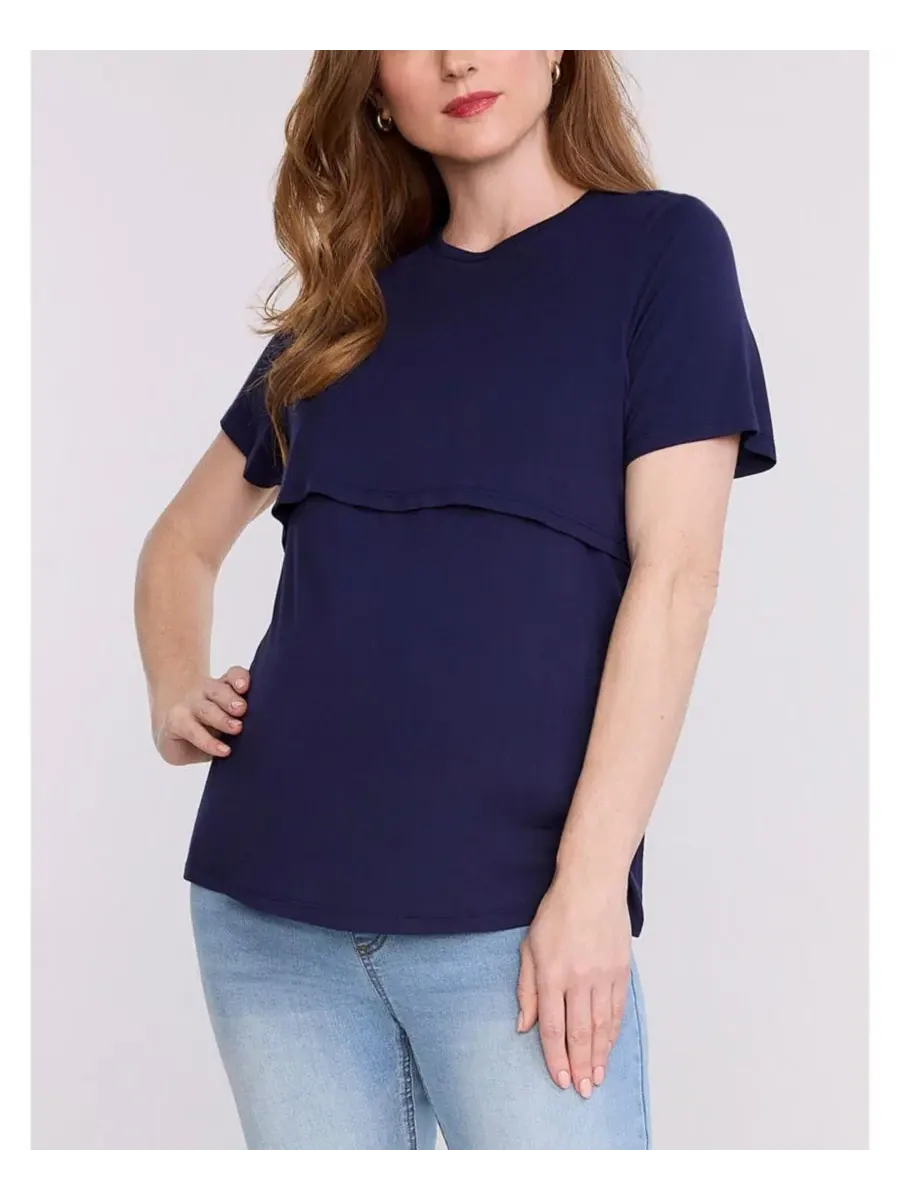 Maternity Motherhood Tops Motherhood Maternity, Peacoat — изображение 1 из 5