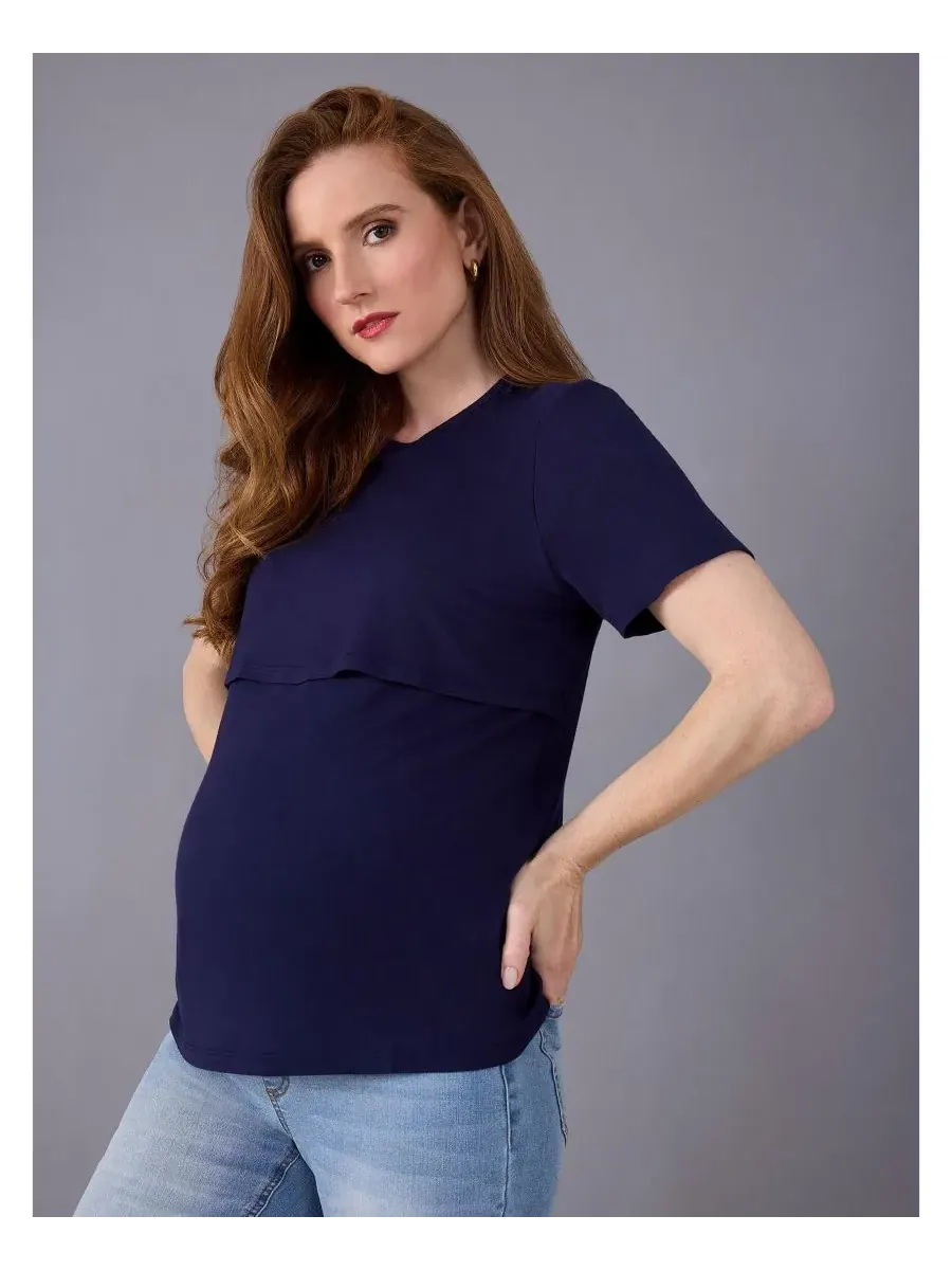 Maternity Motherhood Tops Motherhood Maternity, Peacoat — изображение 5 из 5