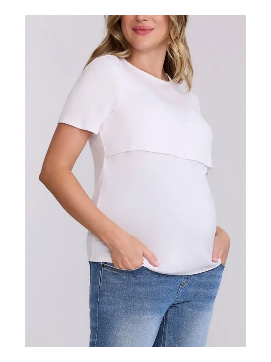 Maternity Motherhood Tops Motherhood Maternity — изображение 3 из 5, белый