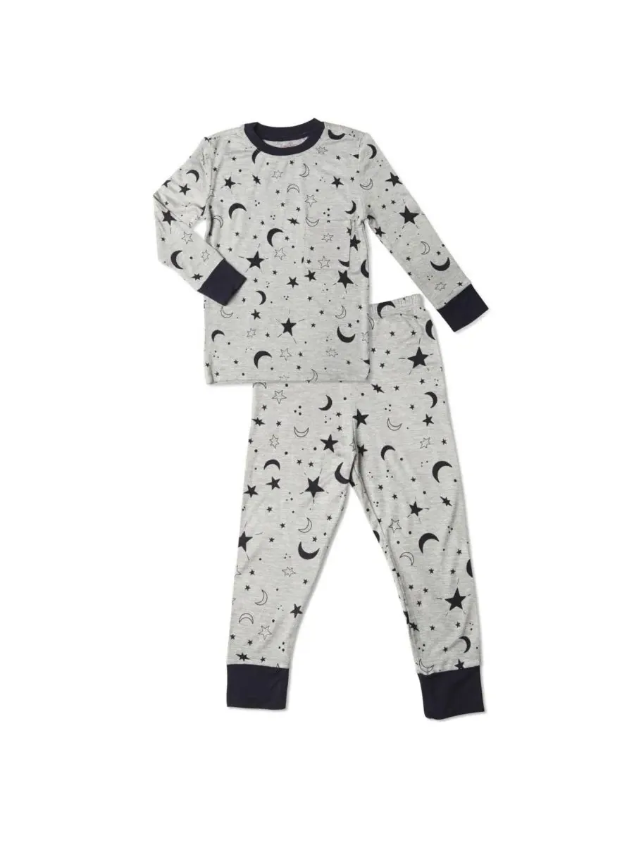 Детская пижама Emerson с длинными рукавами, облегающая, из двух частей Everly Grey, Twinkle Night — изображение 1 из 3