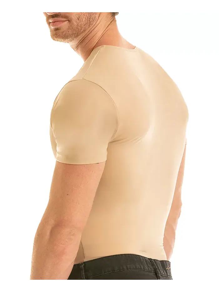 Мужская футболка с V-образным вырезом Insta Slim Compression, короткий рукав, для высоких и полных — изображение 2 из 4
