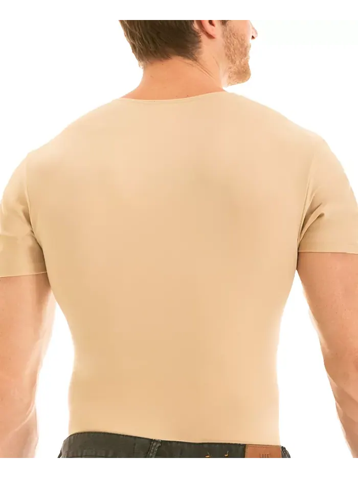 Мужская футболка с V-образным вырезом Insta Slim Compression, короткий рукав, для высоких и полных — изображение 3 из 4