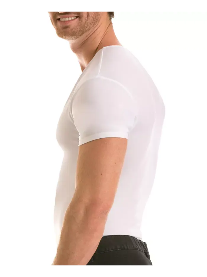 Мужская футболка с V-образным вырезом Insta Slim Compression, короткий рукав, для высоких и полных — изображение 2 из 4