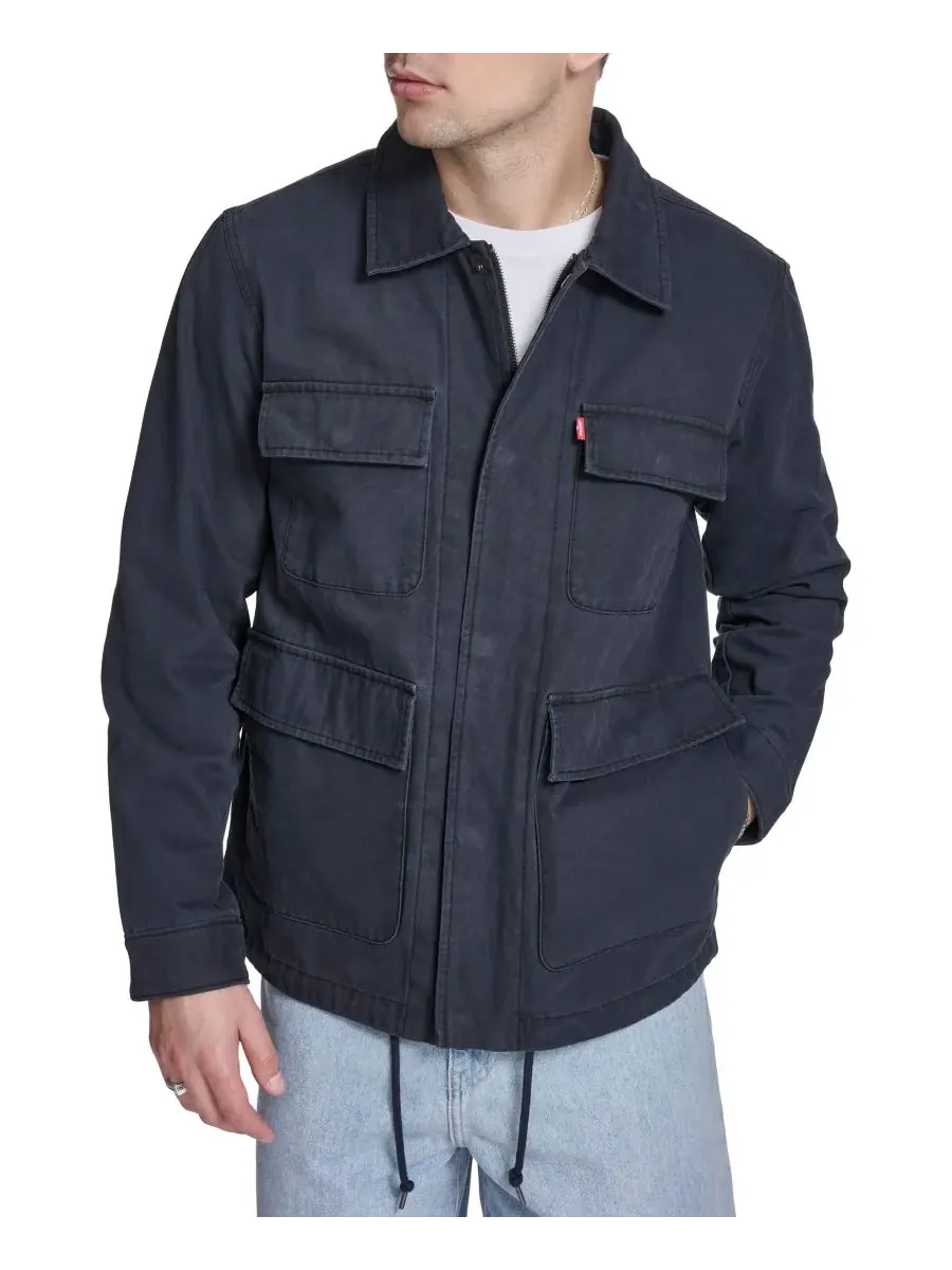 Levi's Мужская полевая куртка из хлопчатобумажной парусины — изображение 1 из 6, темно-синий