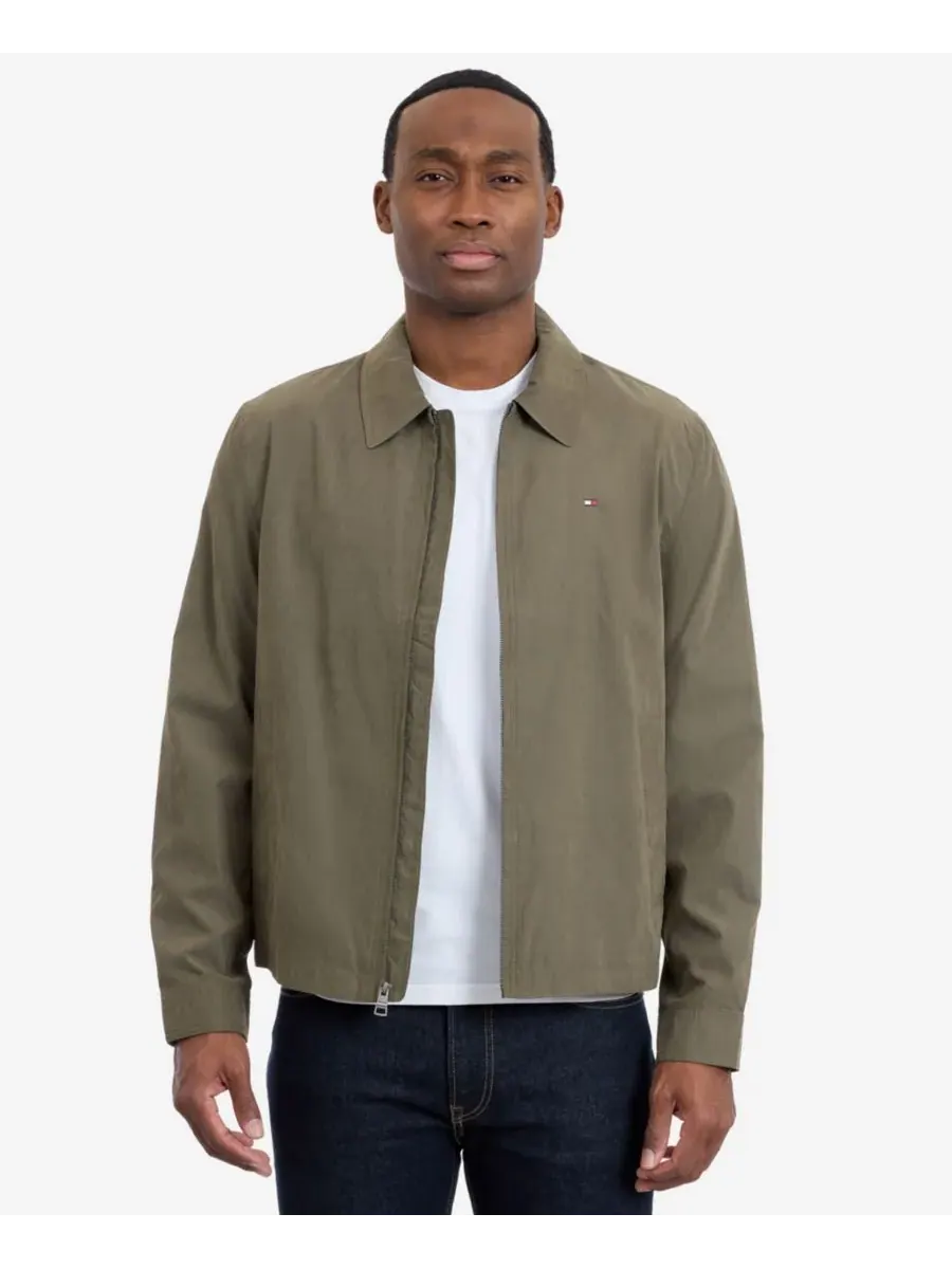 Мужская ветрозащитная куртка для гольфа с длинными рукавами Tommy Hilfiger — изображение 1 из 5, оливковый