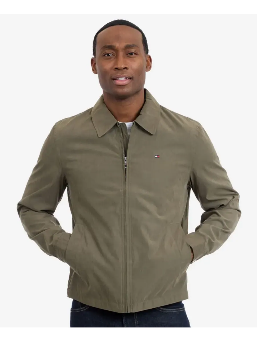 Мужская ветрозащитная куртка для гольфа с длинными рукавами Tommy Hilfiger — изображение 5 из 5, оливковый