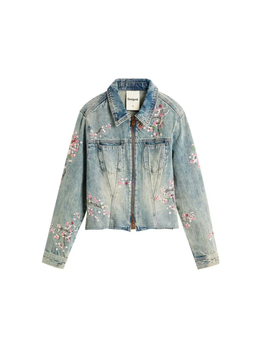 Женская джинсовая куртка с вышивкой Desigual — изображение 6 из 6, синий