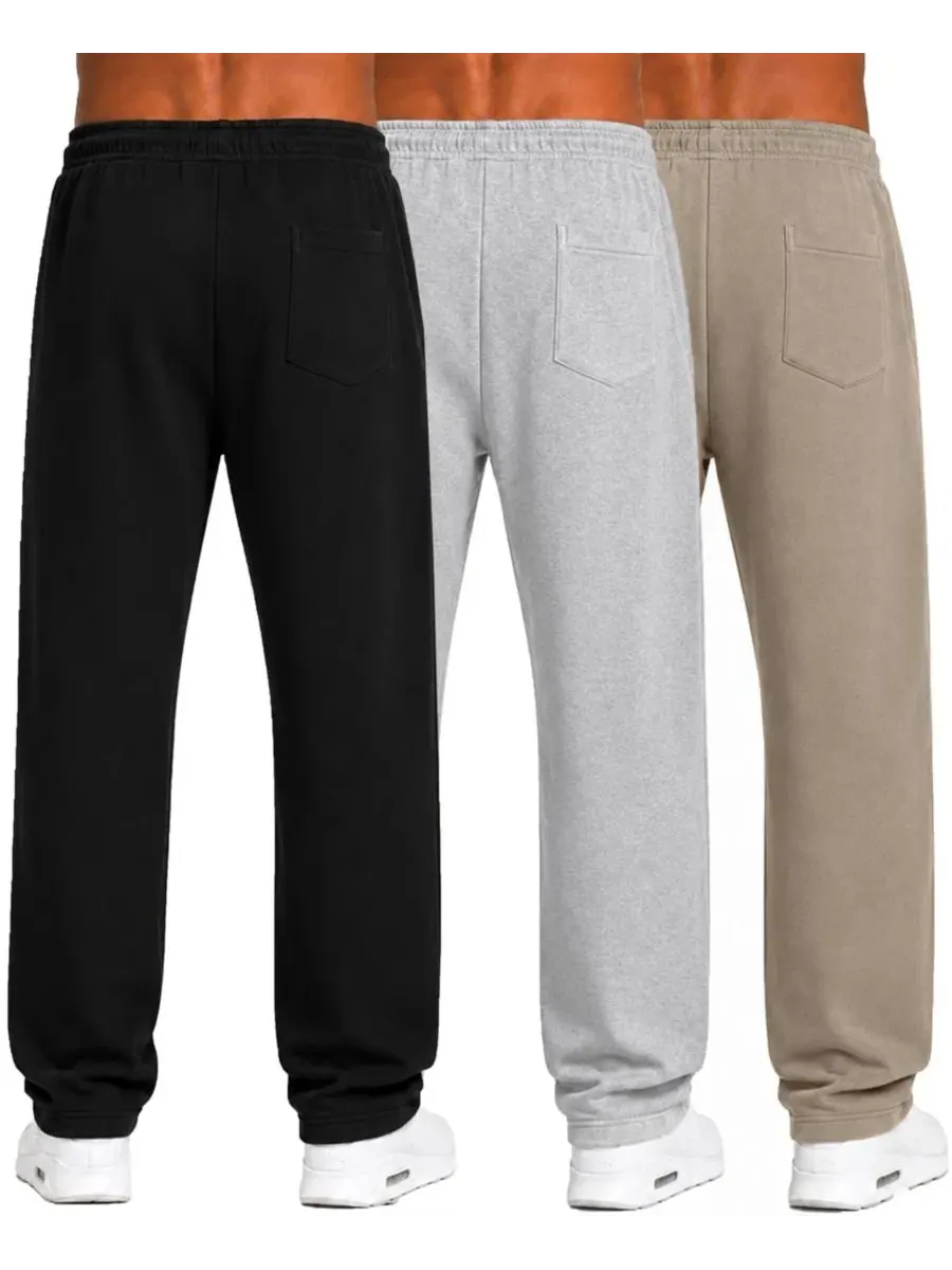 Спортивные брюки из футера с технологией Tech Fleece, комплект из 3 шт Blu Rock — изображение 3 из 3, черный/серый/хаки