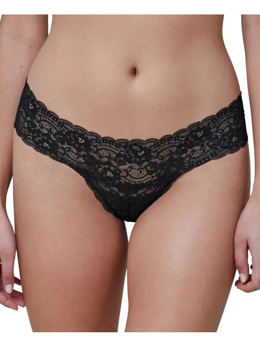 Женские кружевные стринги Obsessed Super Soft с низкой посадкой — изображение 2 из 2, черный