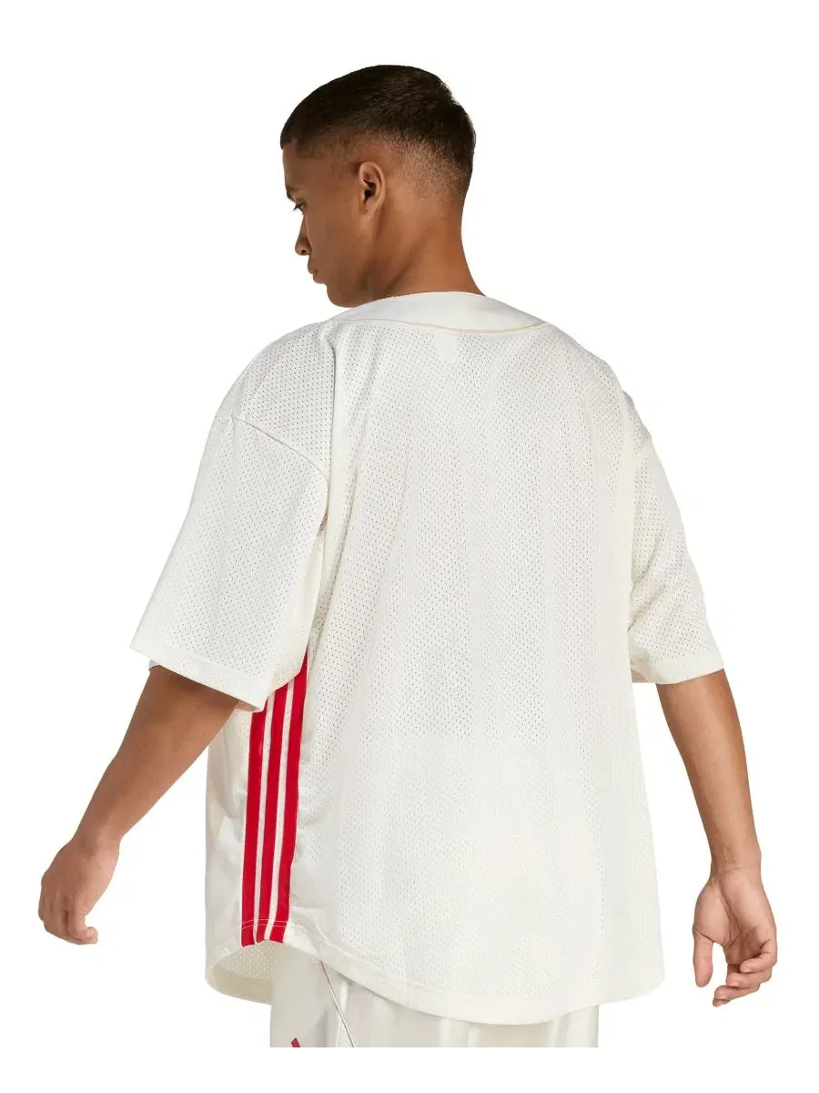 Мужская баскетбольная футболка с коротким рукавом для стадиона Adidas — изображение 3 из 3, красный