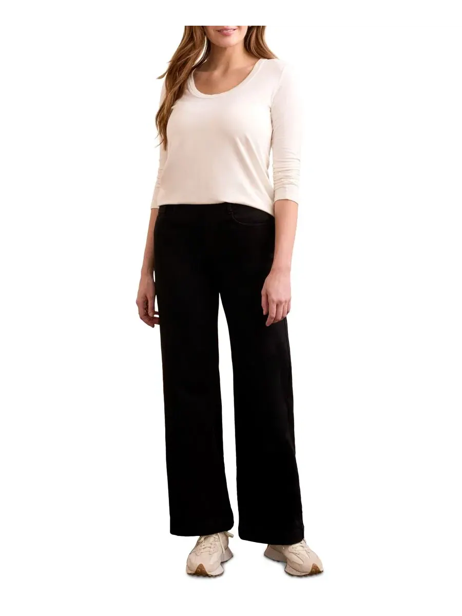Женские джинсы-клеш Audrey Boundless Stretch Denim Pull-On Tribal — изображение 3 из 4, черный