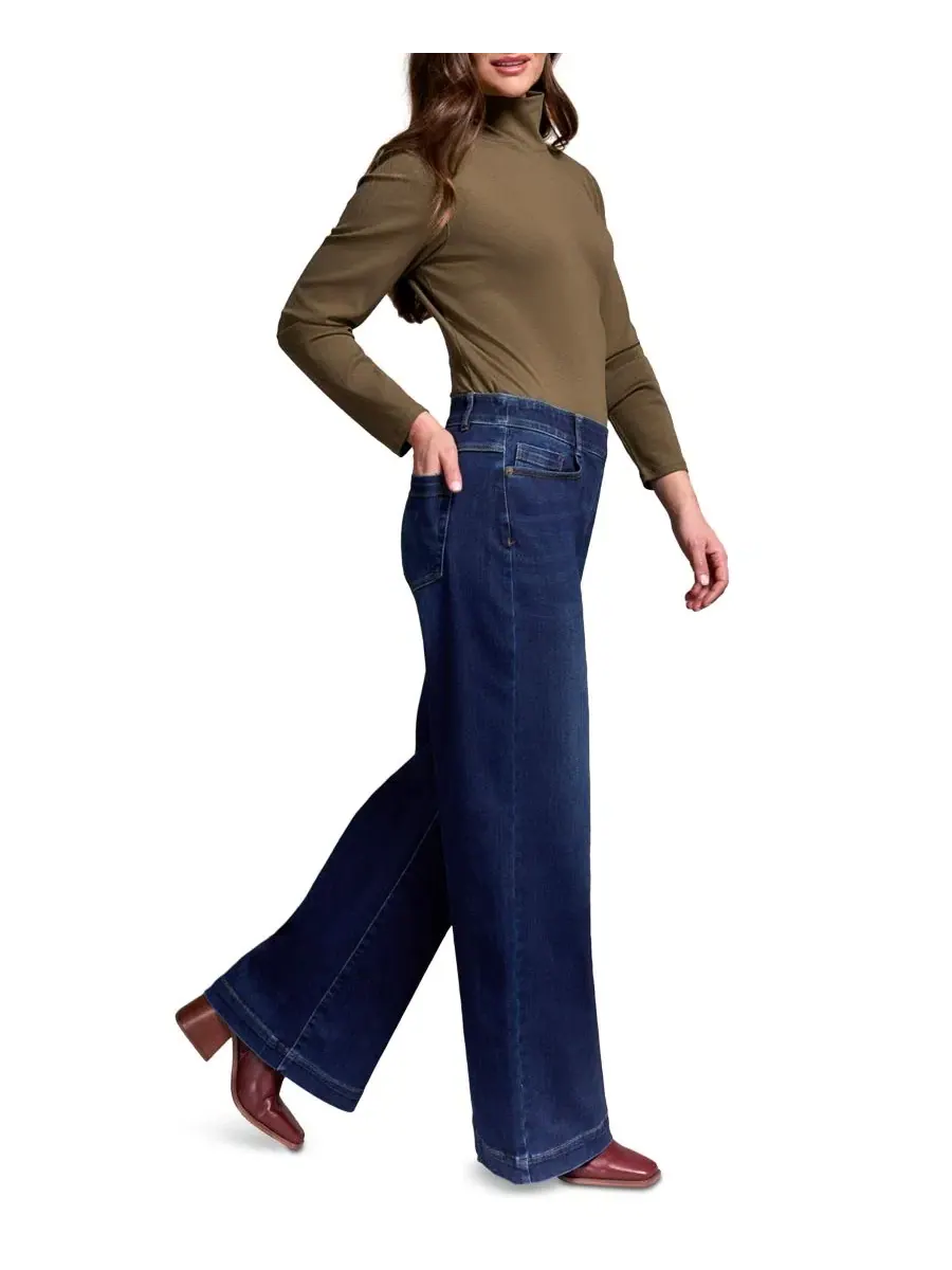 Женские джинсы-клеш Audrey Boundless Stretch Denim Pull-On Tribal — изображение 2 из 4, черный