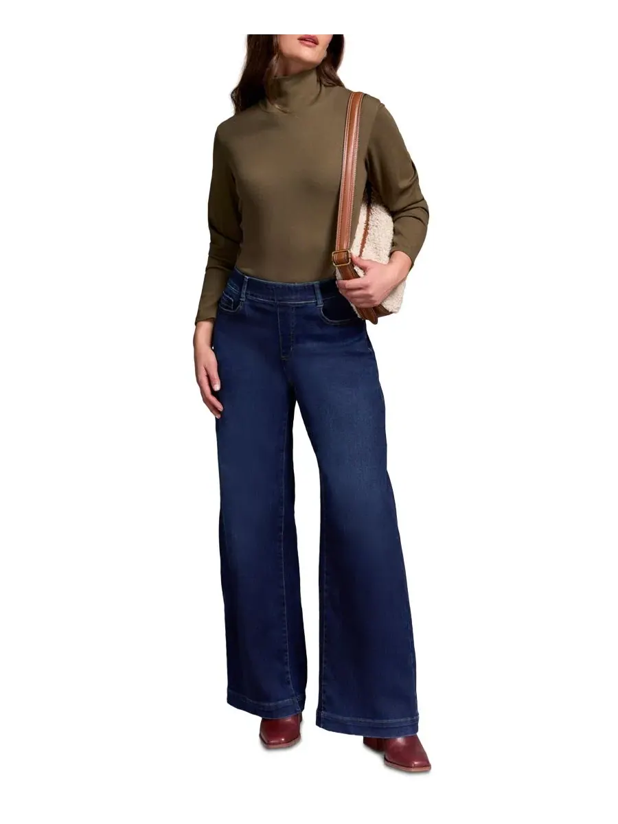 Женские джинсы-клеш Audrey Boundless Stretch Denim Pull-On Tribal — изображение 3 из 4, черный