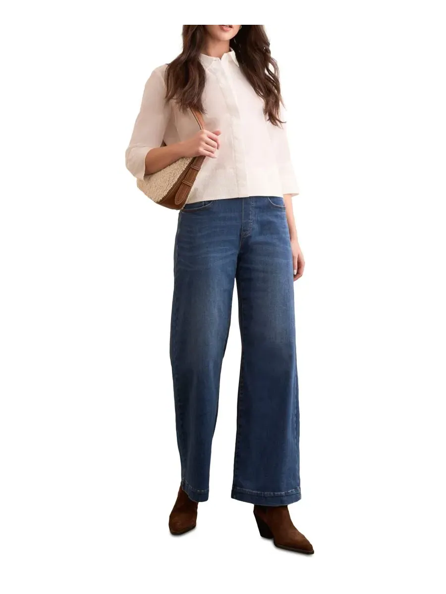 Женские джинсы-клеш Audrey Boundless Stretch Denim Pull-On Tribal — синий