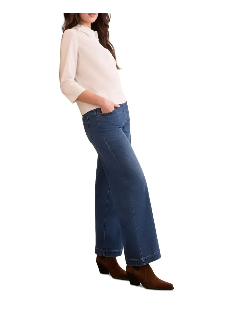 Женские джинсы-клеш Audrey Boundless Stretch Denim Pull-On Tribal — изображение 3 из 4, синий