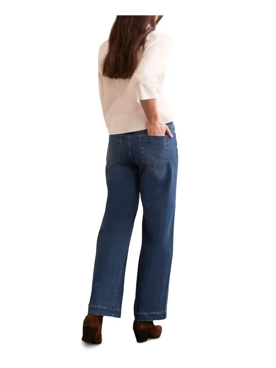 Женские джинсы-клеш Audrey Boundless Stretch Denim Pull-On Tribal — изображение 4 из 4, синий