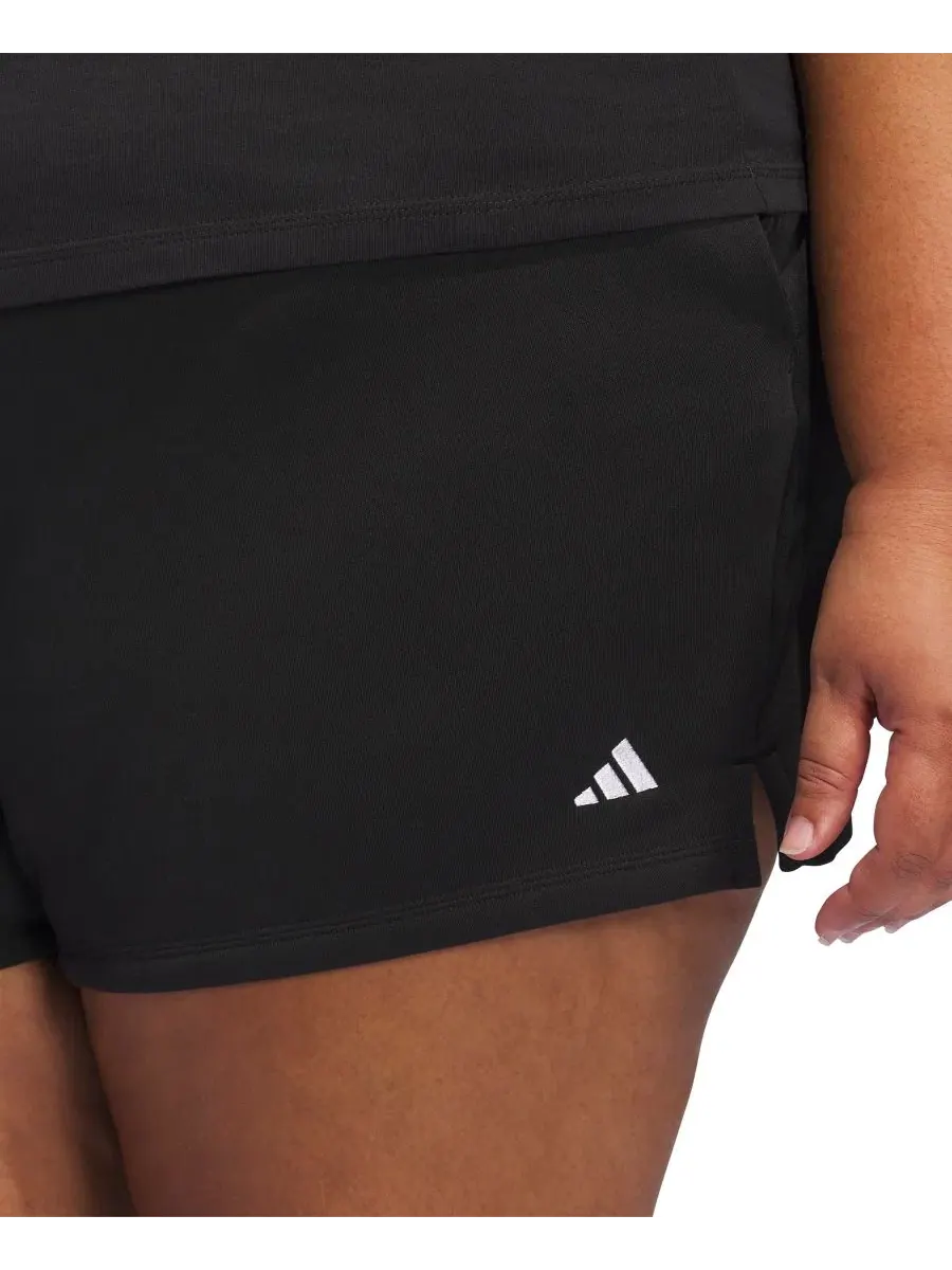 Шорты большого размера с логотипом (маленький размер) Adidas — изображение 4 из 5, черный/белый