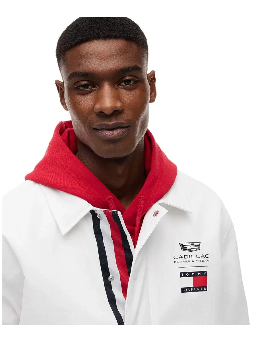 Мужская куртка-бомбер Cadillac F1 Chevron Tommy Hilfiger — изображение 3 из 4, белый