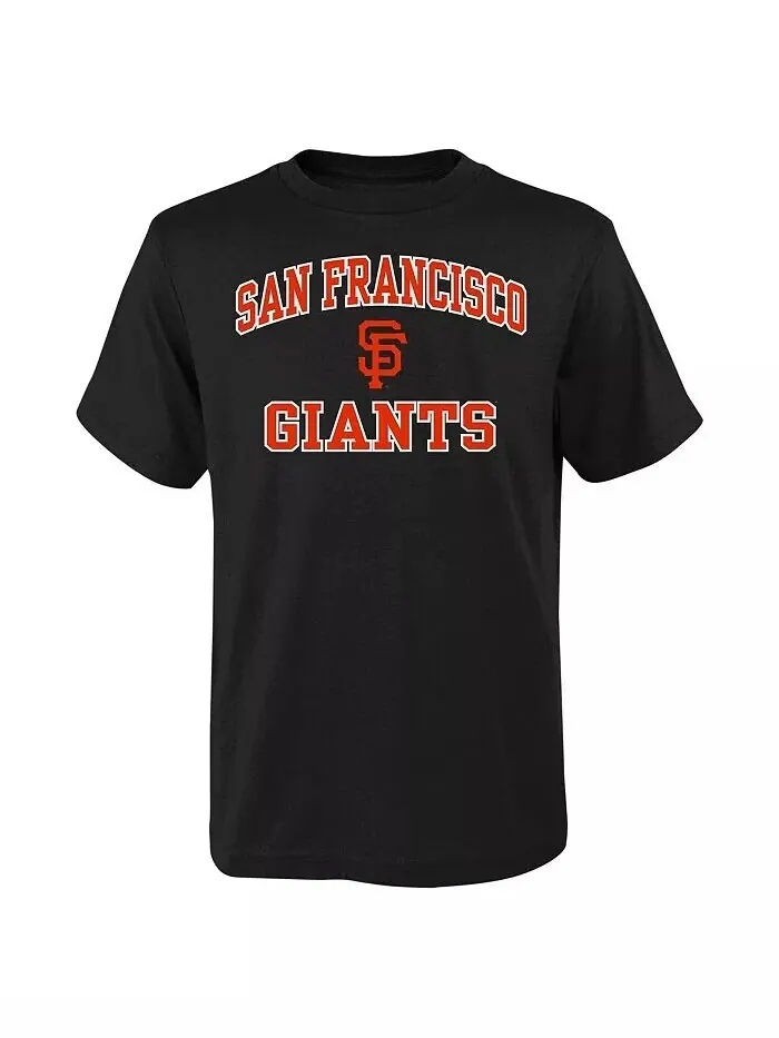 Черная футболка San Francisco Giants Heart Soul для мальчиков и девочек Big Outerstuff — черный