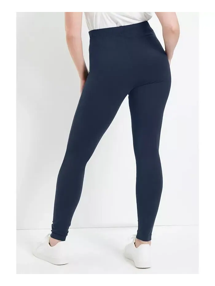 Женские леггинсы до щиколотки классического размера Plus Size June + Vie — изображение 2 из 2, черный