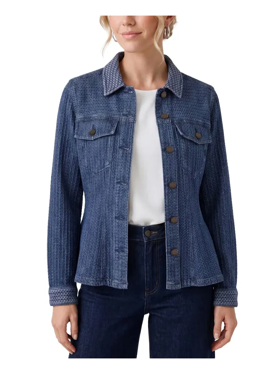 Джинсовая куртка с приталенным силуэтом, Petite Fit and Flare Trucker Liverpool Los Angeles
