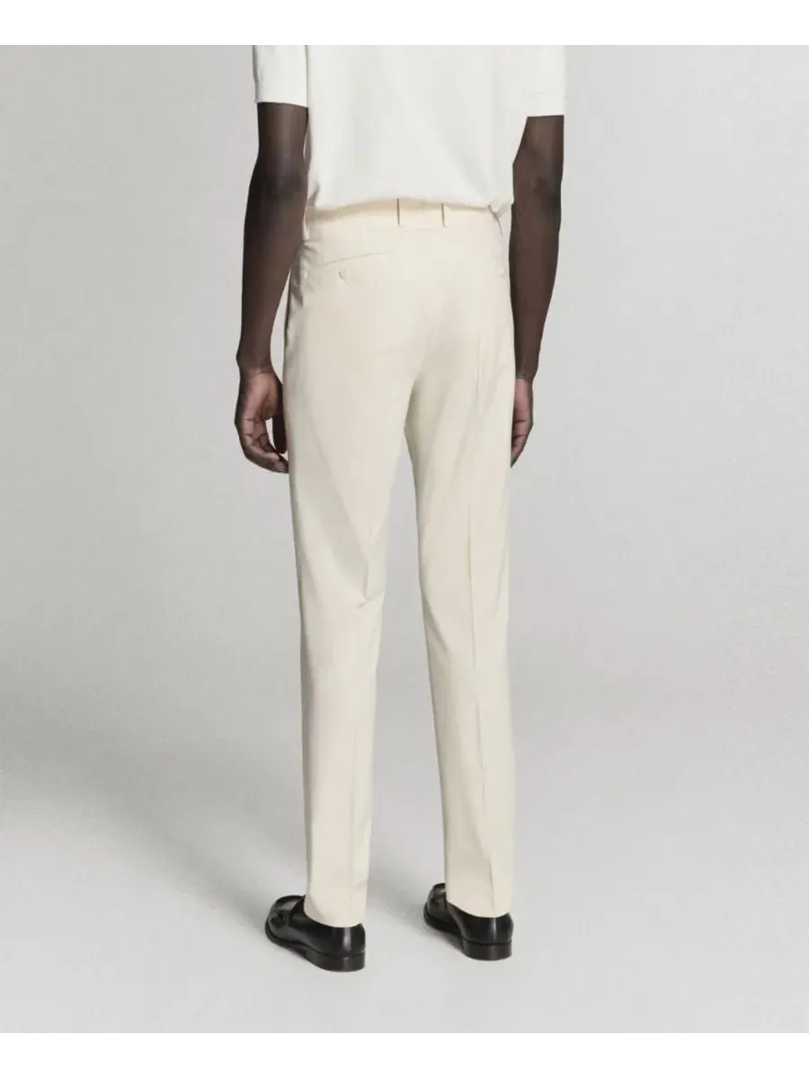 Брюки классические мужские slim-fit с защипами MANGO — изображение 3 из 7, экру
