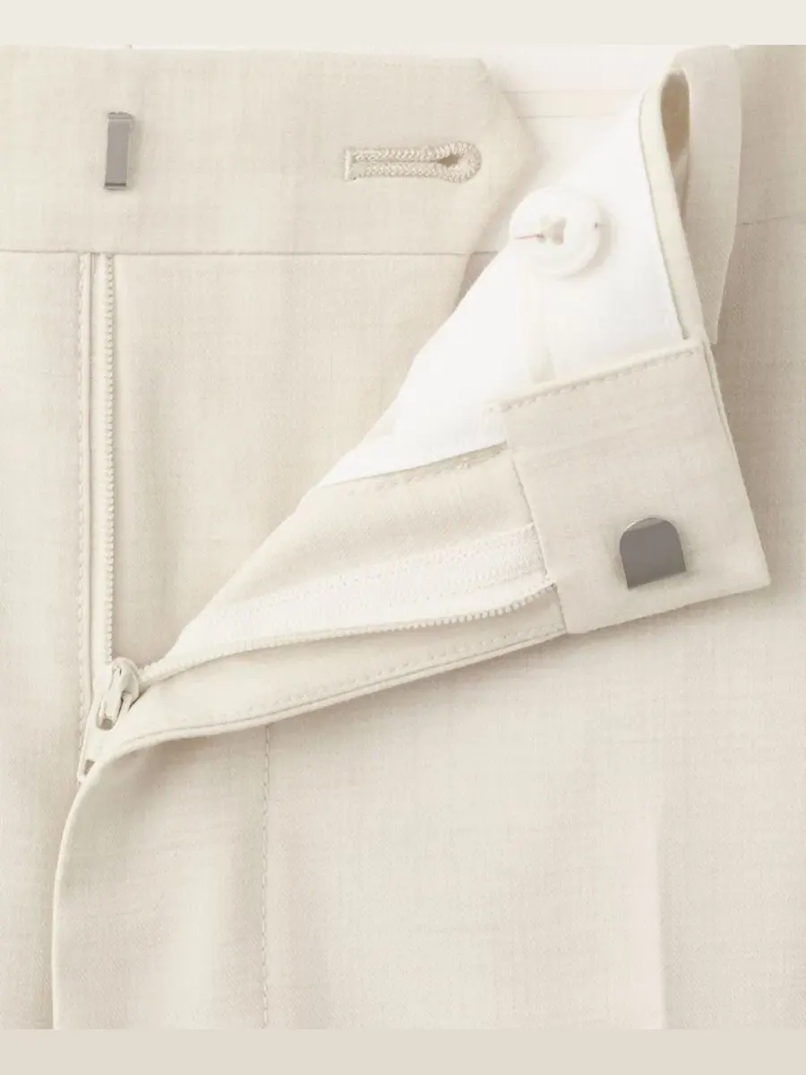 Брюки классические мужские slim-fit с защипами MANGO — изображение 7 из 7, экру