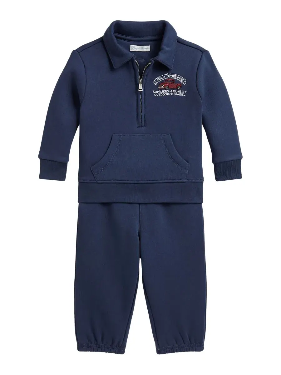 Комплект из свитшота и брюк из флиса с принтом Polo Sportsman Polo Ralph Lauren