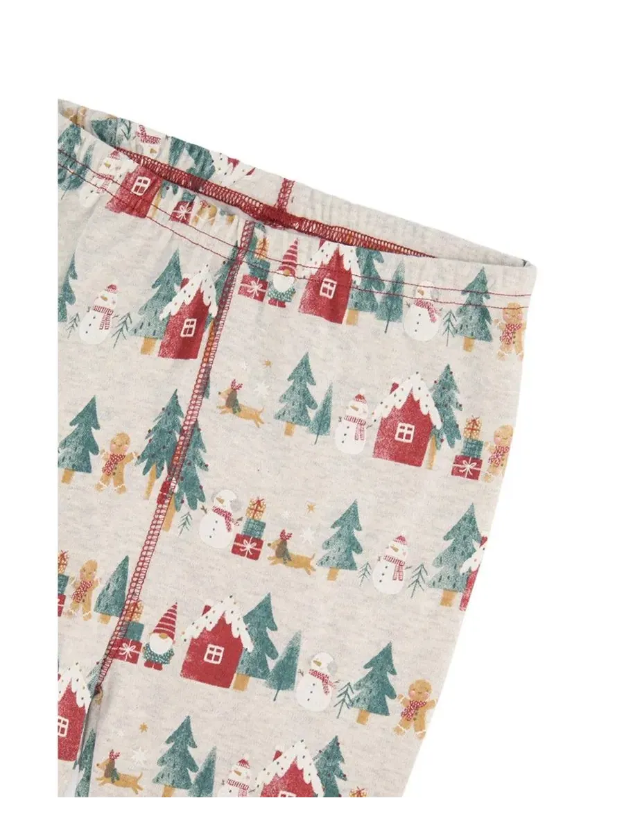 Детский комплект пижам из хлопка с рождественским принтом Holiday Family Pajamas Deux par Deux — изображение 6 из 6, бежевый