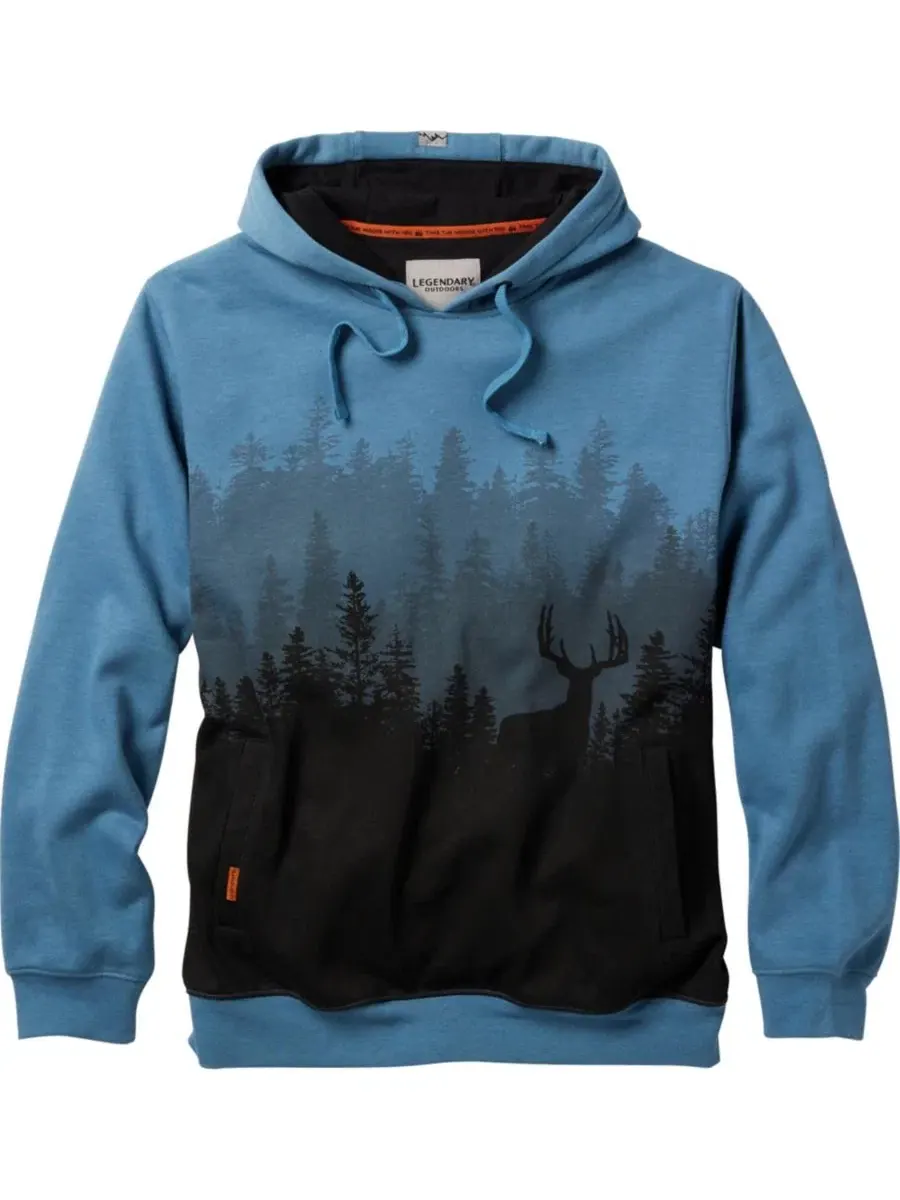 Худи с капюшоном и принтом, модель Legendary Horizon Legendary Whitetails, Placid Heather Treeline — изображение 3 из 7