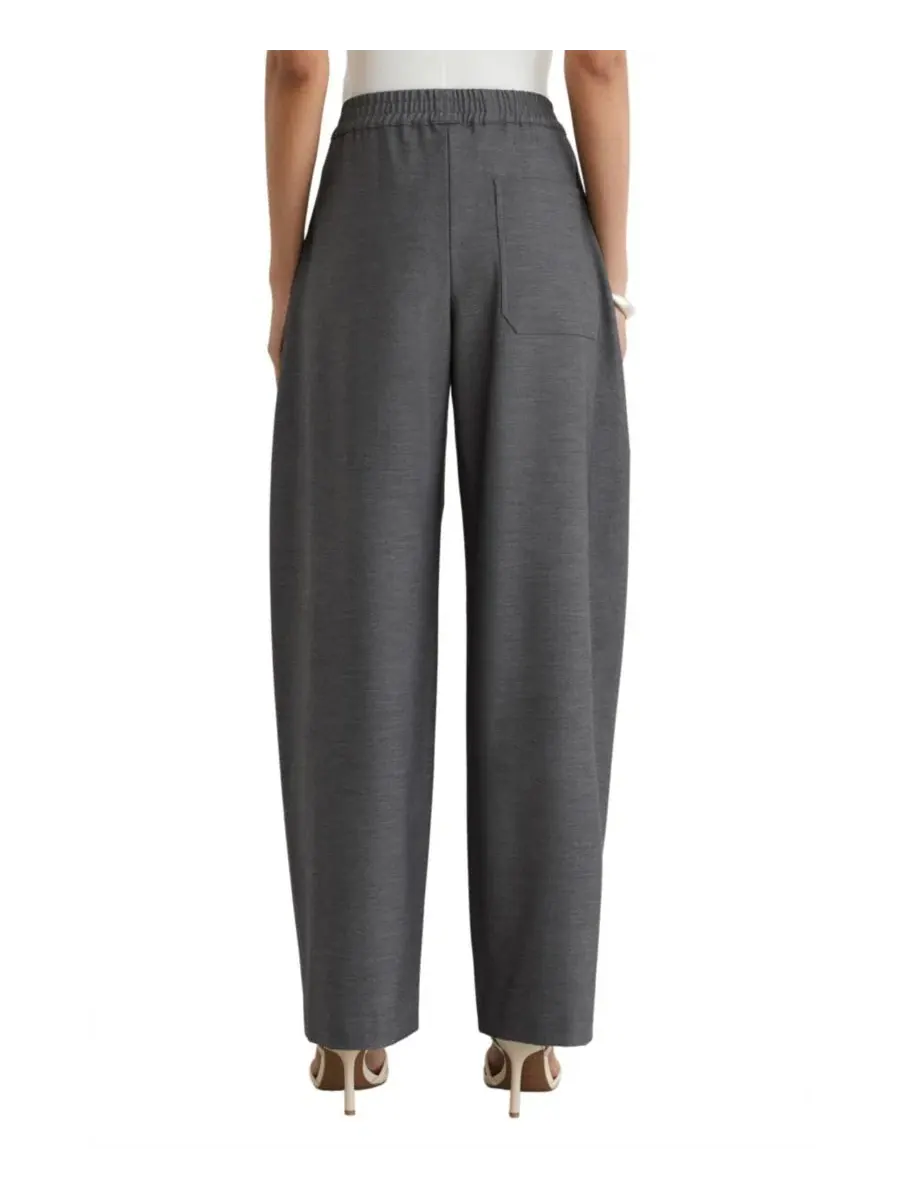 Брюки-бабочка с защипами, модель Elle Pull-On REISS — изображение 3 из 5, серый
