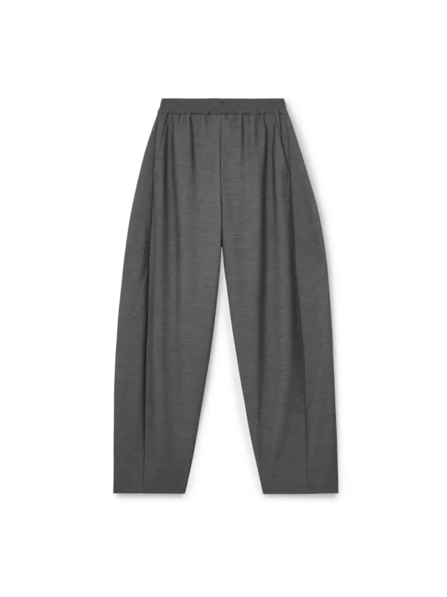 Брюки-бабочка с защипами, модель Elle Pull-On REISS — изображение 5 из 5, серый