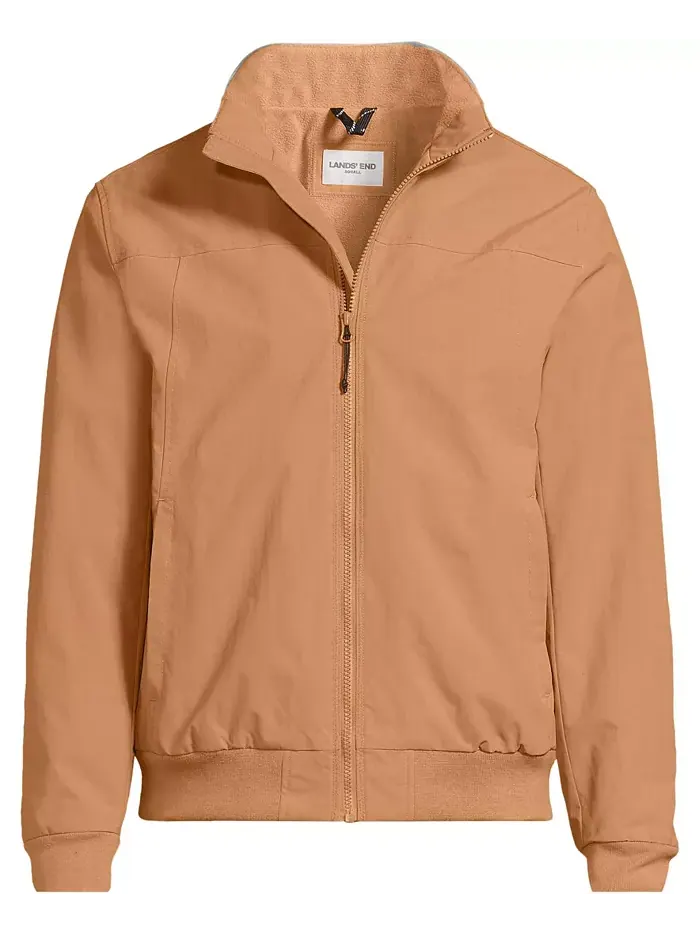 Большая и высокая классическая куртка Squall Waterproof Insulated Lands' End — изображение 2 из 4, бежевый/бежевый